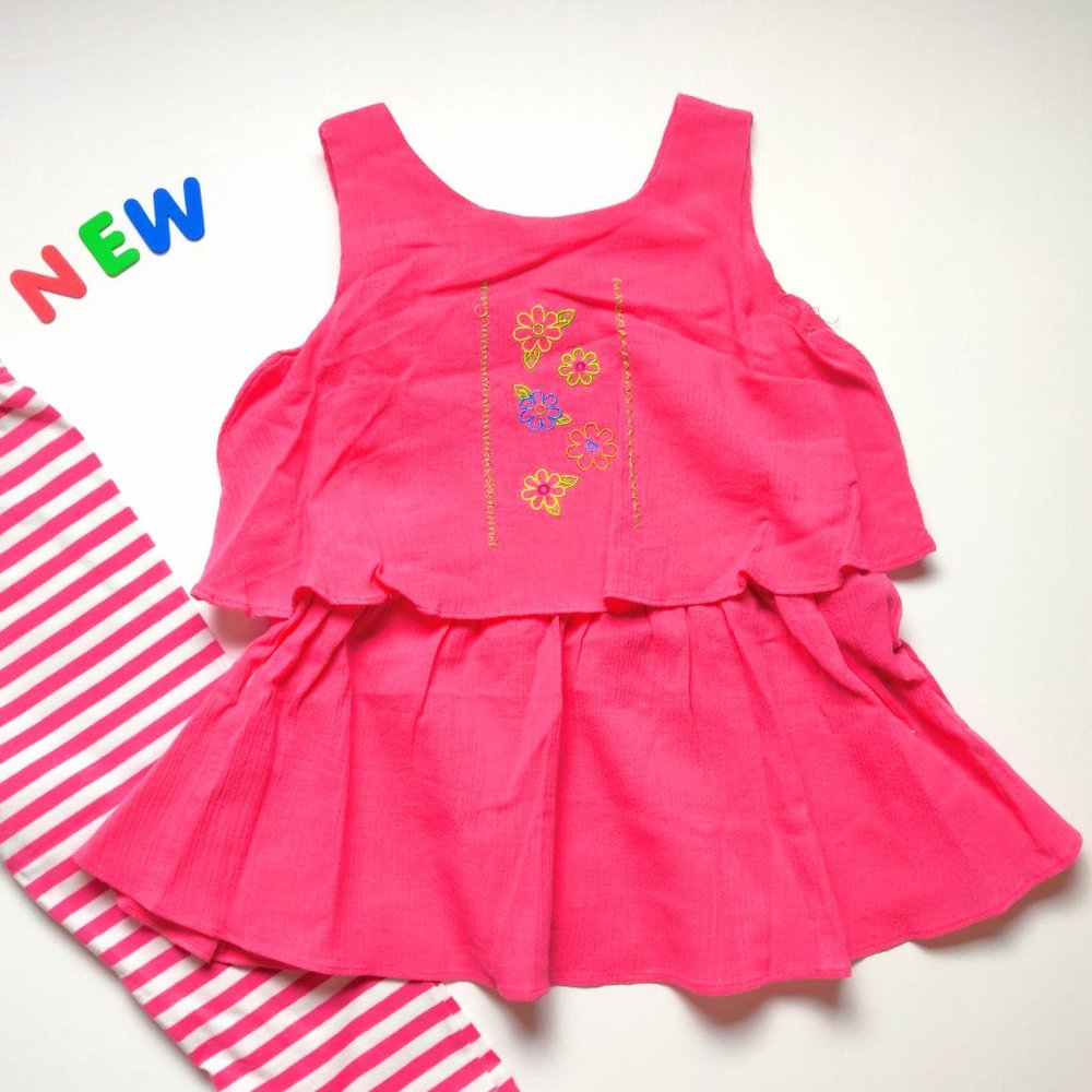✨NWT✨Adorable Pink Dress & Leggings Sz